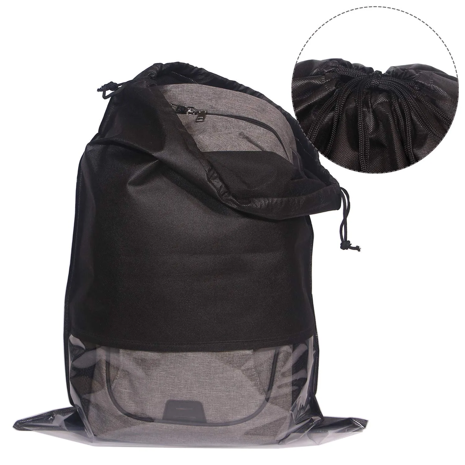 10 Pack Jumbo Non-Woven Fabric Dustproof Drawstring Dust Covers Large Cloth Storage Pouch String Bag for Handbags Purses Shoes Boots
