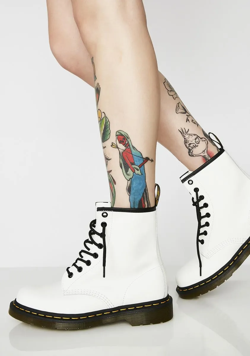 1460 White 8 Eye Boots