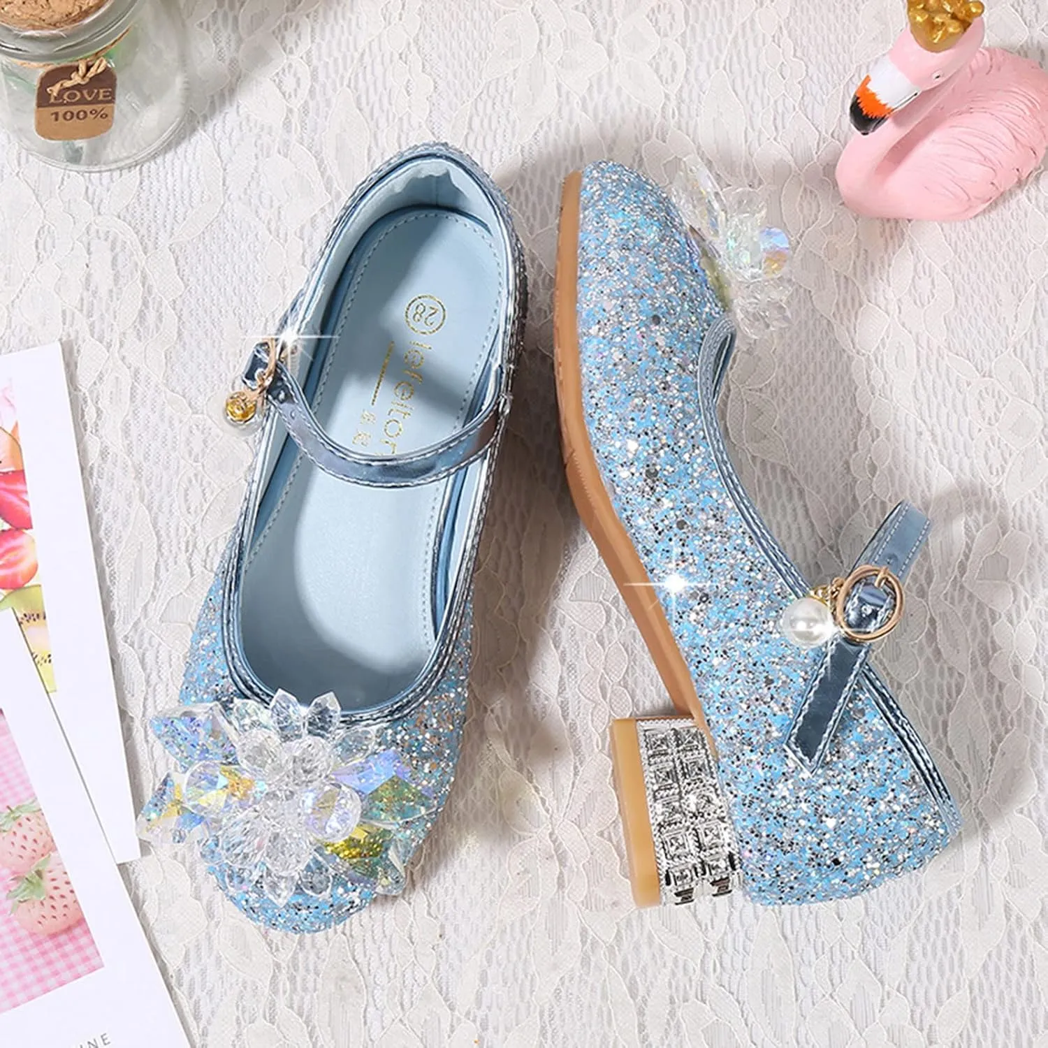 7 Toddler Girl Slippers Toddler Little Kid Girls Dress Pumps Glitter Sequins Toddler Girls Kitty Slippers