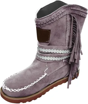 Ankle Boots For Women Tassel Flat Cowboy Boots Suede Buckle Wedge Cowgirl Western Ankle Booties Ankle Bootie