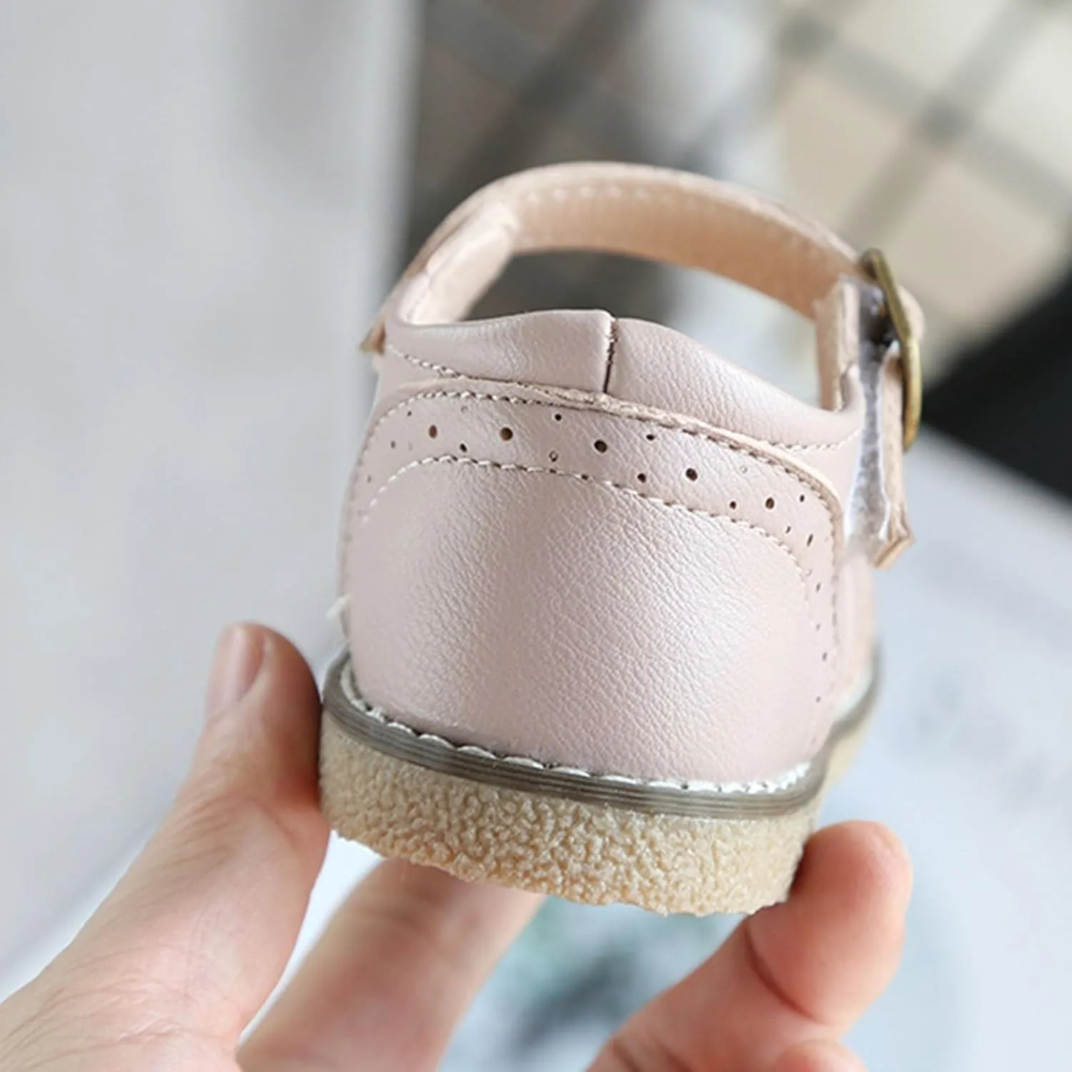 Baby Toddler Flower Dress Shoes Girls Mary Jane Ballet Flats Flower Soft Sole Shoes School Party Wedding Shoes