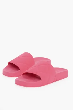 Bottega Veneta Matt rubber Sliders with Intreccio Motif