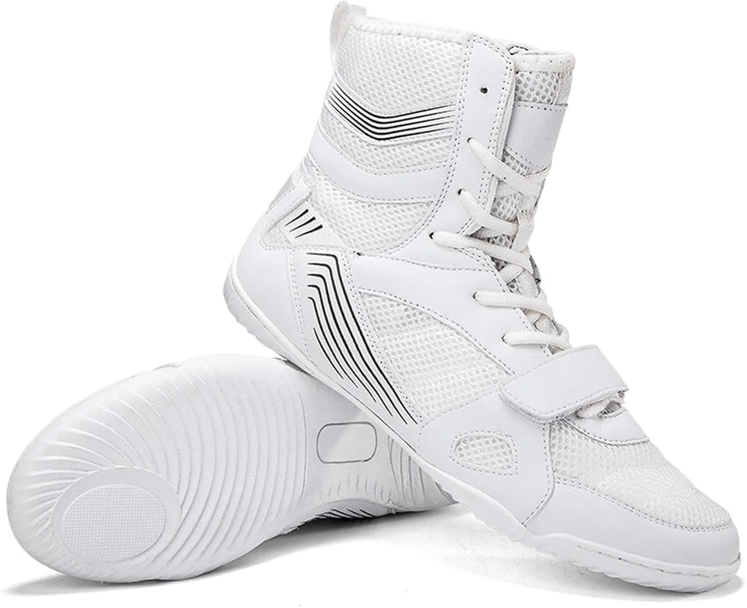 Boxing Shoes Men's Wrestling Shoes Breathable Indoor Fitness Combat Boxers Trainer Boxing Shoes, Anti Slip Wear-resistant Martial Arts Boots