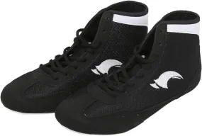 Children's Boxing Shoes High Top Training Sneakers Non-Slip Breathable Wrestling Shoes Girls Boys (x-Black, 4 Big Kids)
