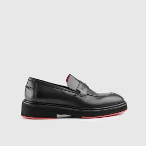 Chunky Sole Dress Loafers Black 0236