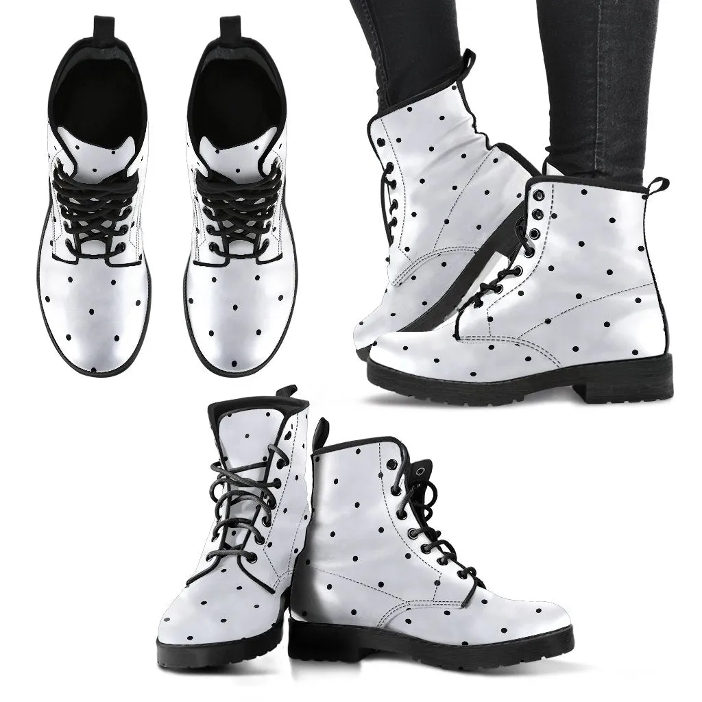 Combat Boots-Black and White Series 108
