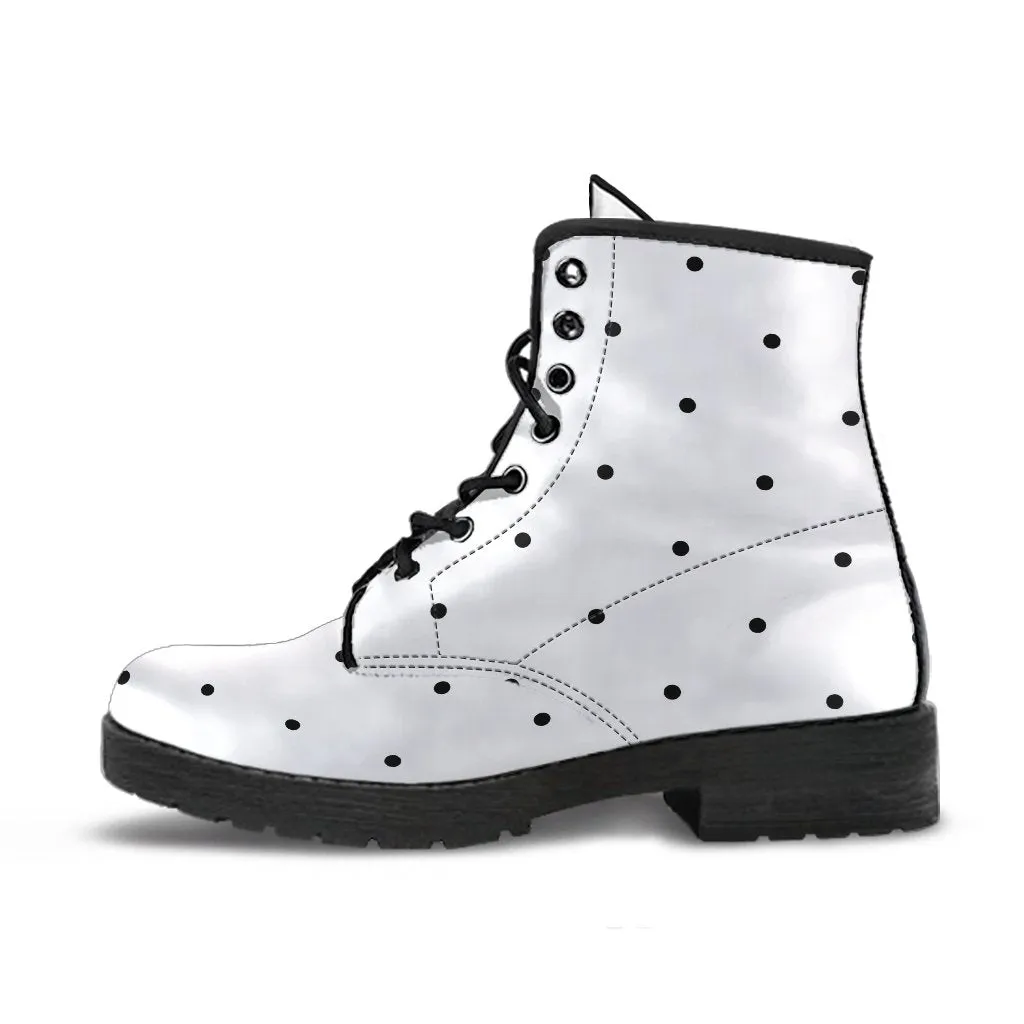 Combat Boots-Black and White Series 108