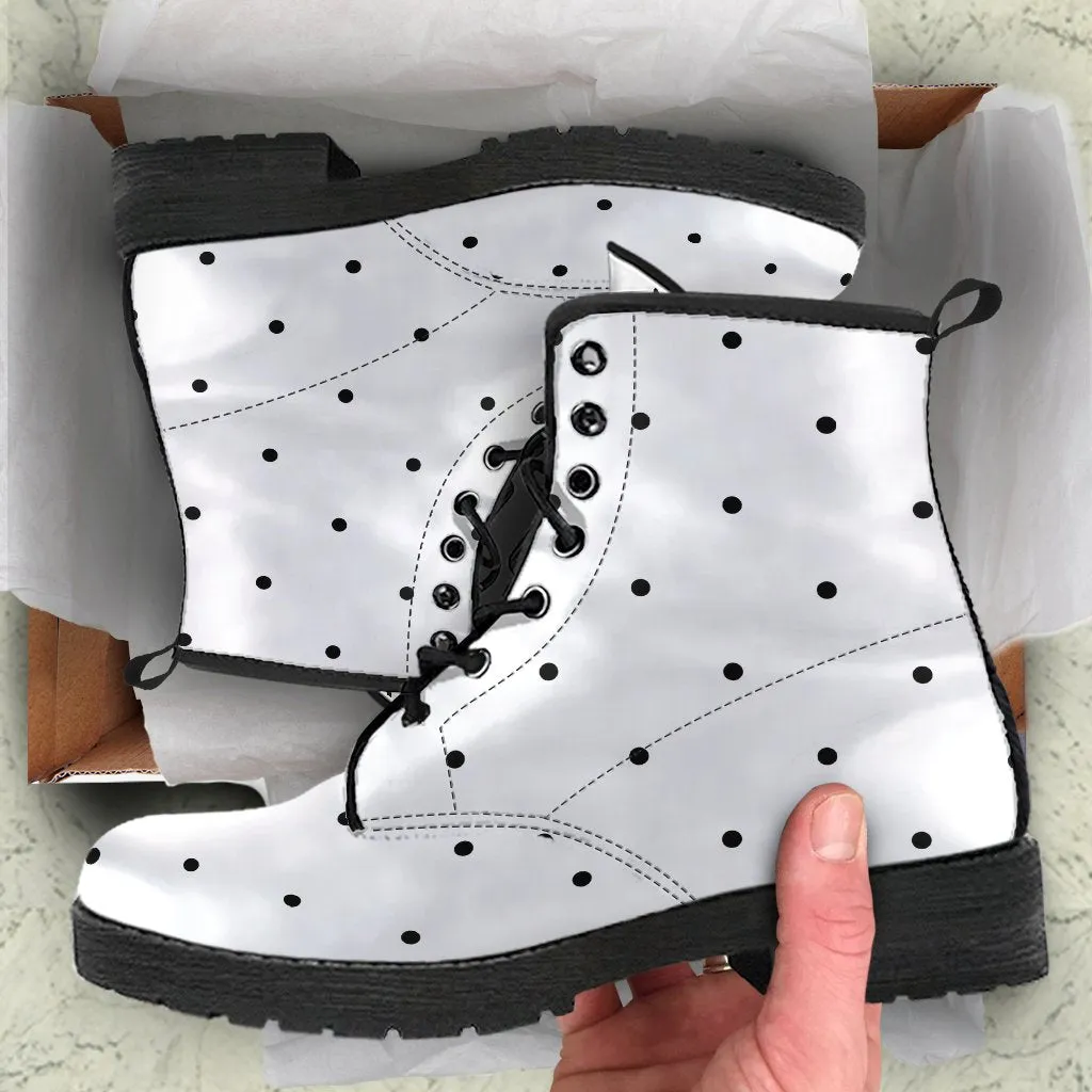 Combat Boots-Black and White Series 108