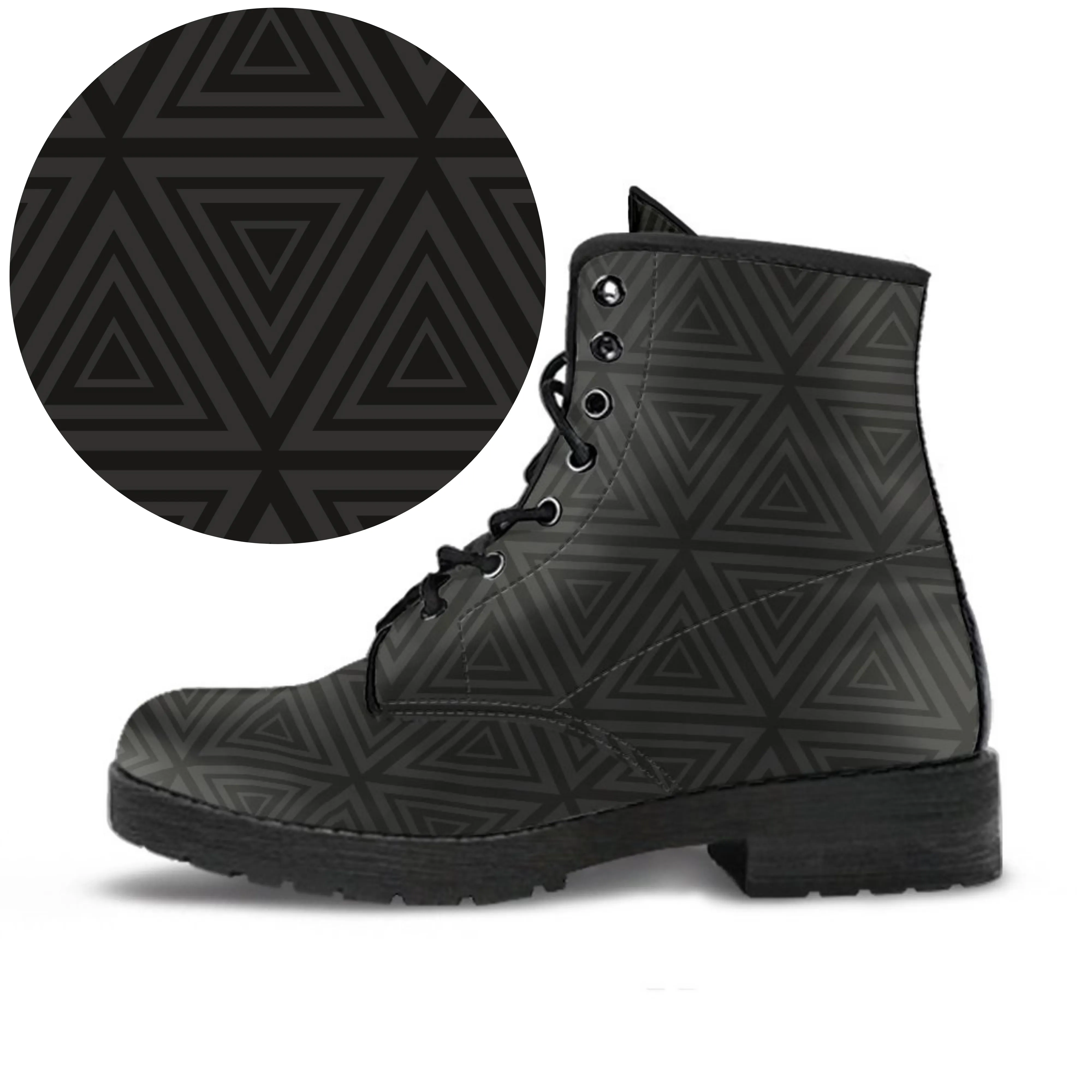 Combat Boots - Classic Pattern #108 | Unisex Boots, Custom Shoes, Hippie Boots, Lace Up Boots, 90s Boots, Women's Boots, Boots Men
