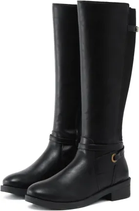 Combat Boots Womens Chunky Heel Cowboy Boots Thigh High Boots Leather Long Boots Knee High Tall Long Bootie