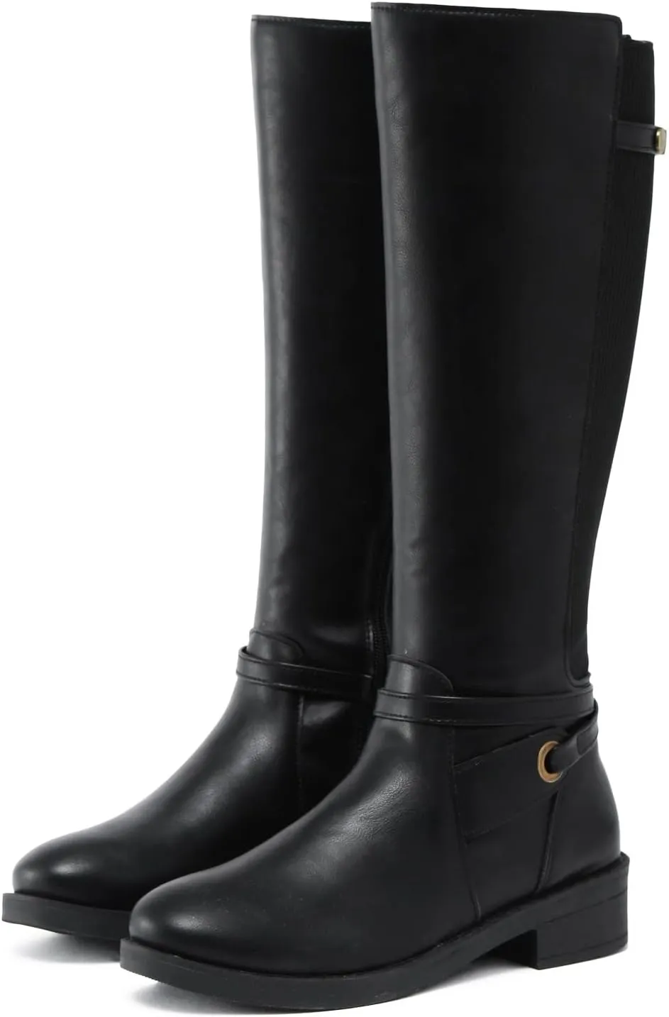Combat Boots Womens Chunky Heel Cowboy Boots Thigh High Boots Leather Long Boots Knee High Tall Long Bootie