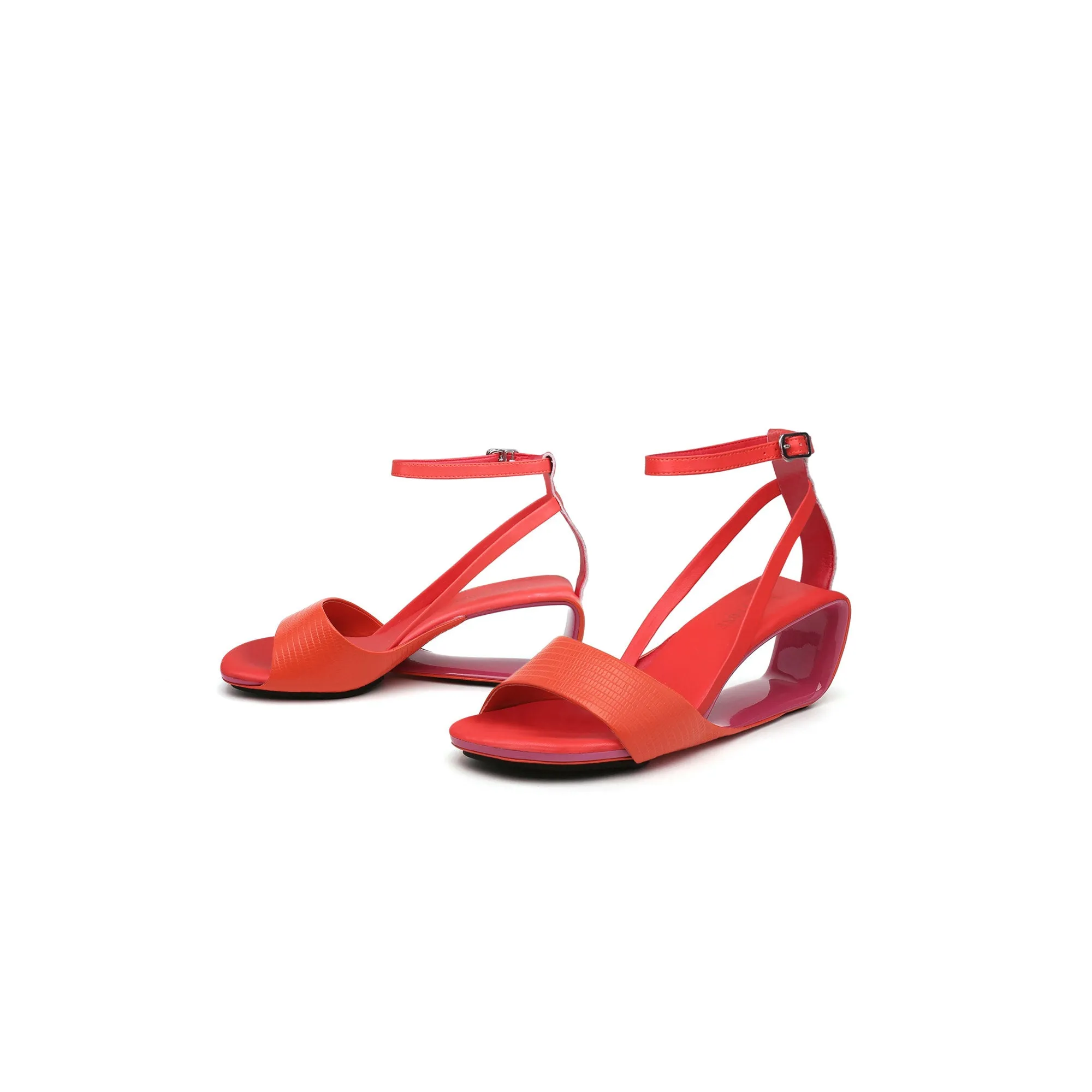 Expressionist Ankle Strap Hollow Sandals