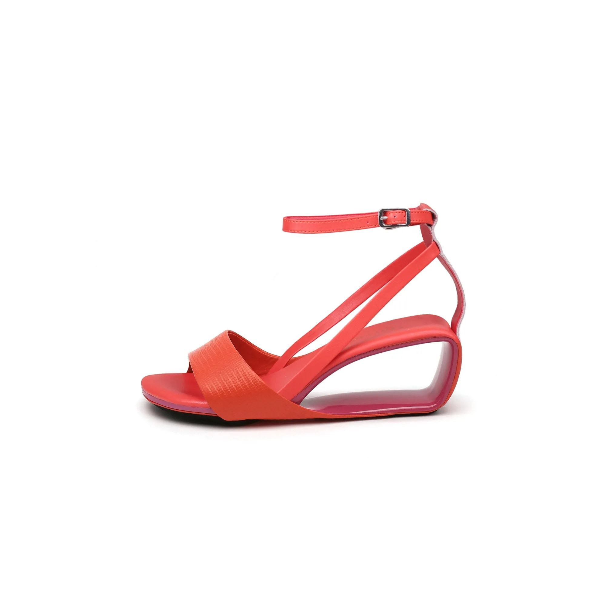 Expressionist Ankle Strap Hollow Sandals
