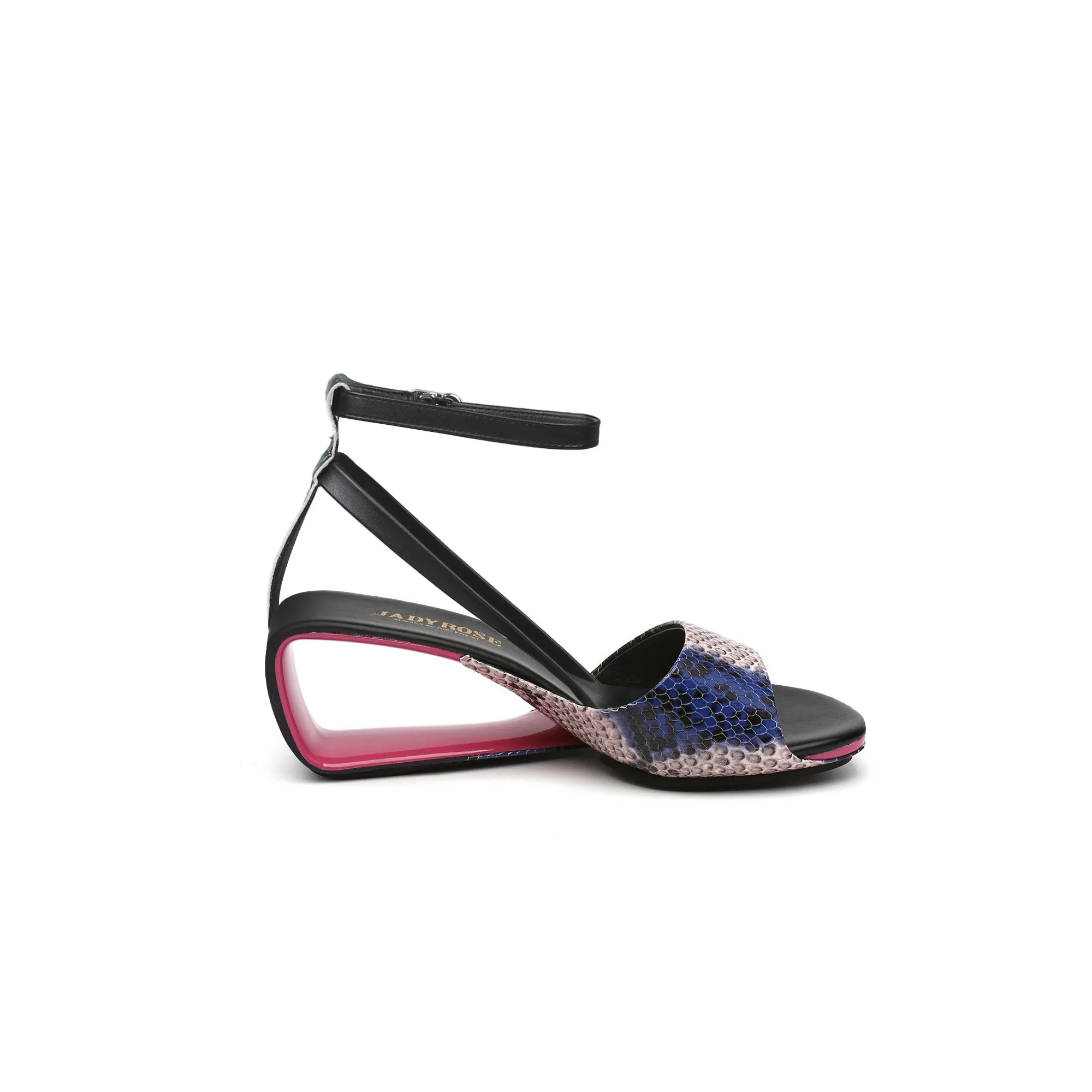 Expressionist Ankle Strap Hollow Sandals