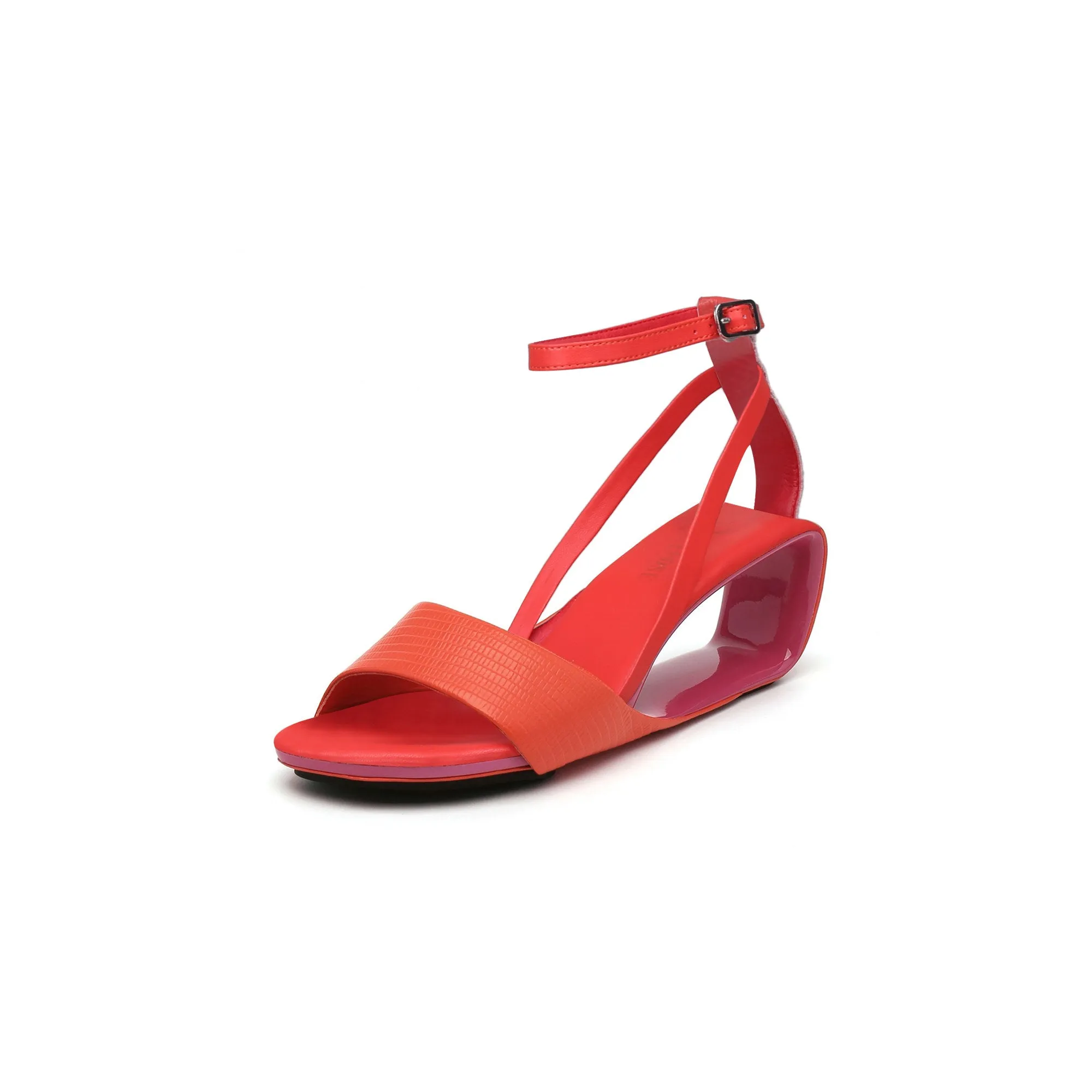 Expressionist Ankle Strap Hollow Sandals