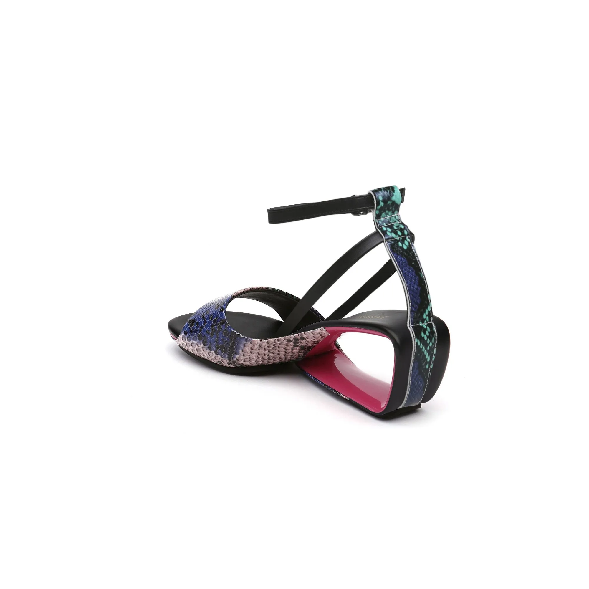 Expressionist Ankle Strap Hollow Sandals