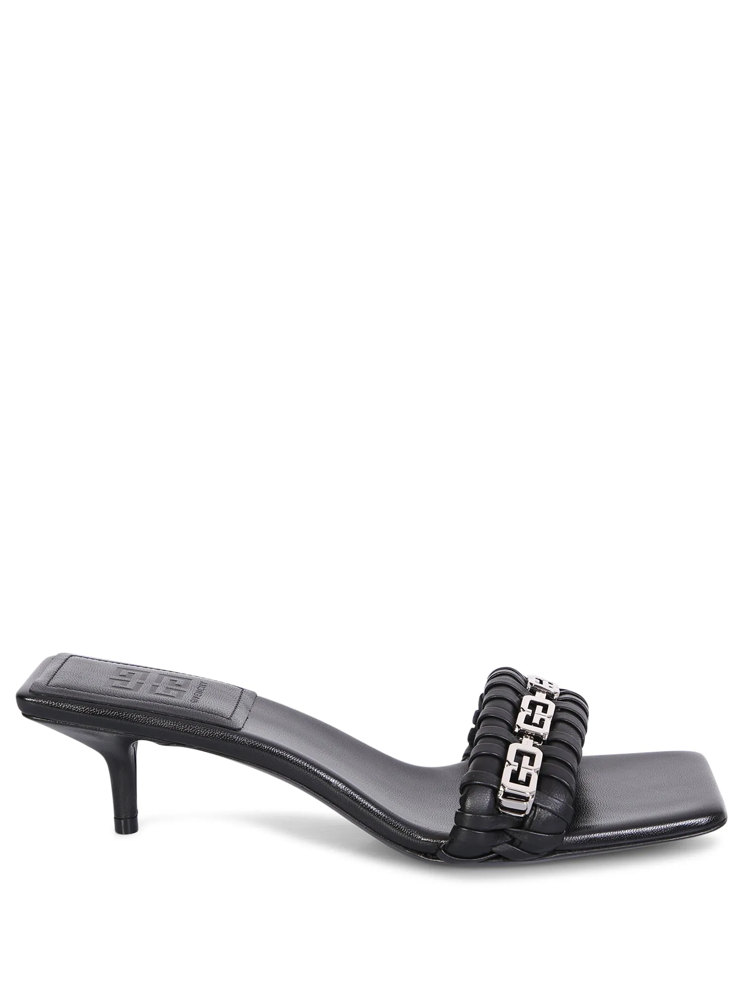G Woven sandals black
