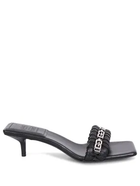 G Woven sandals black