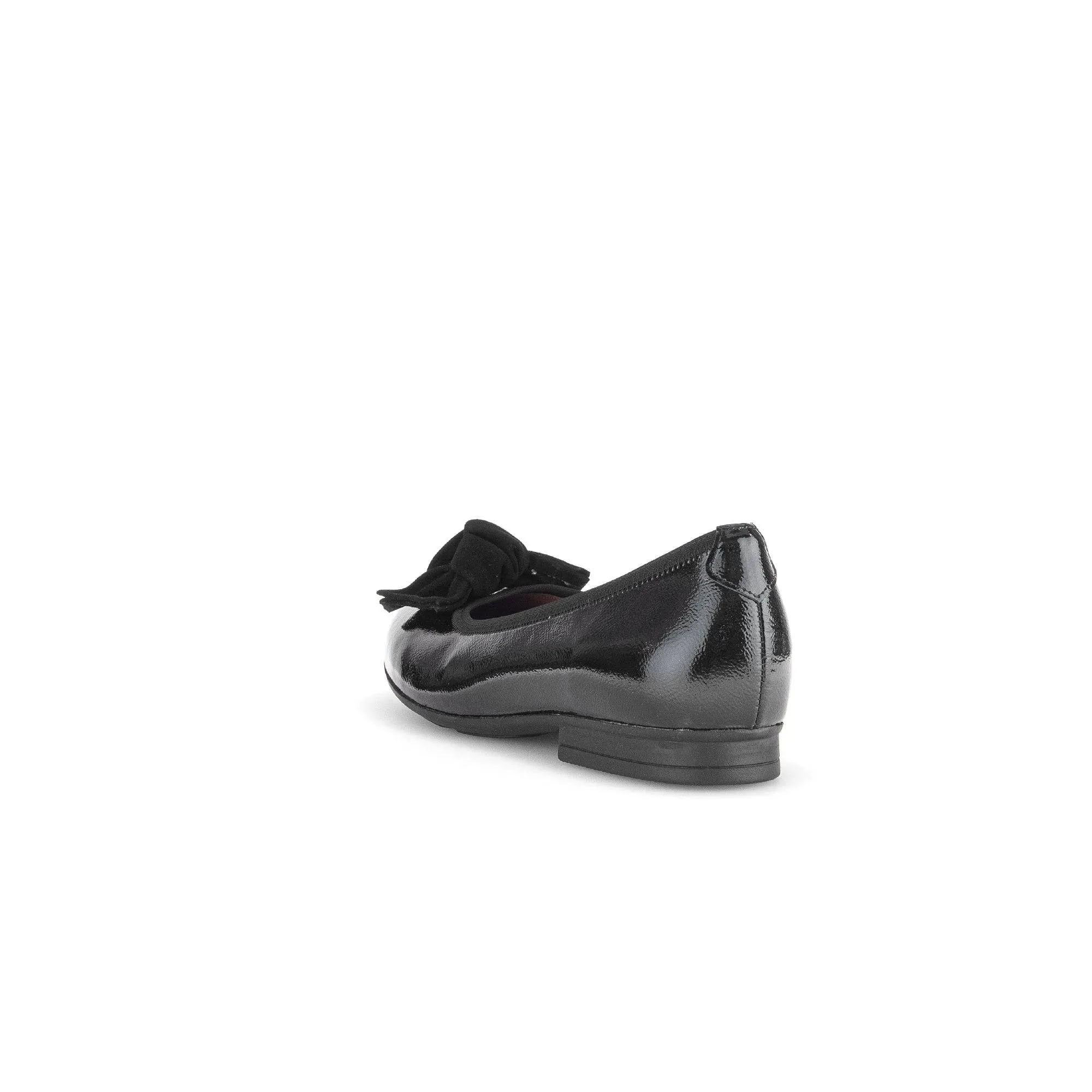 Gabor Picnic 52.462.97 Ladies Black Wide Leather Slip On Shoes