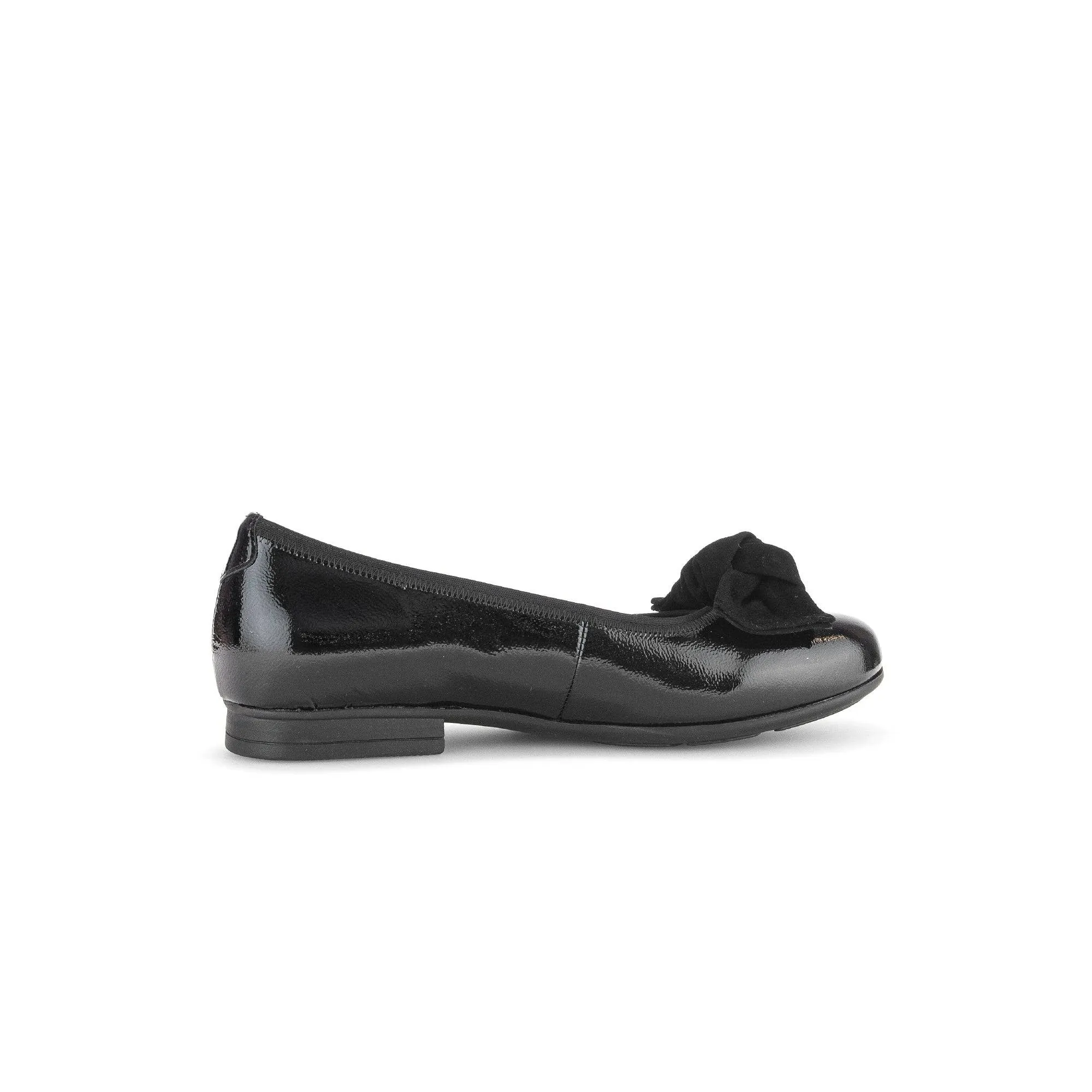 Gabor Picnic 52.462.97 Ladies Black Wide Leather Slip On Shoes