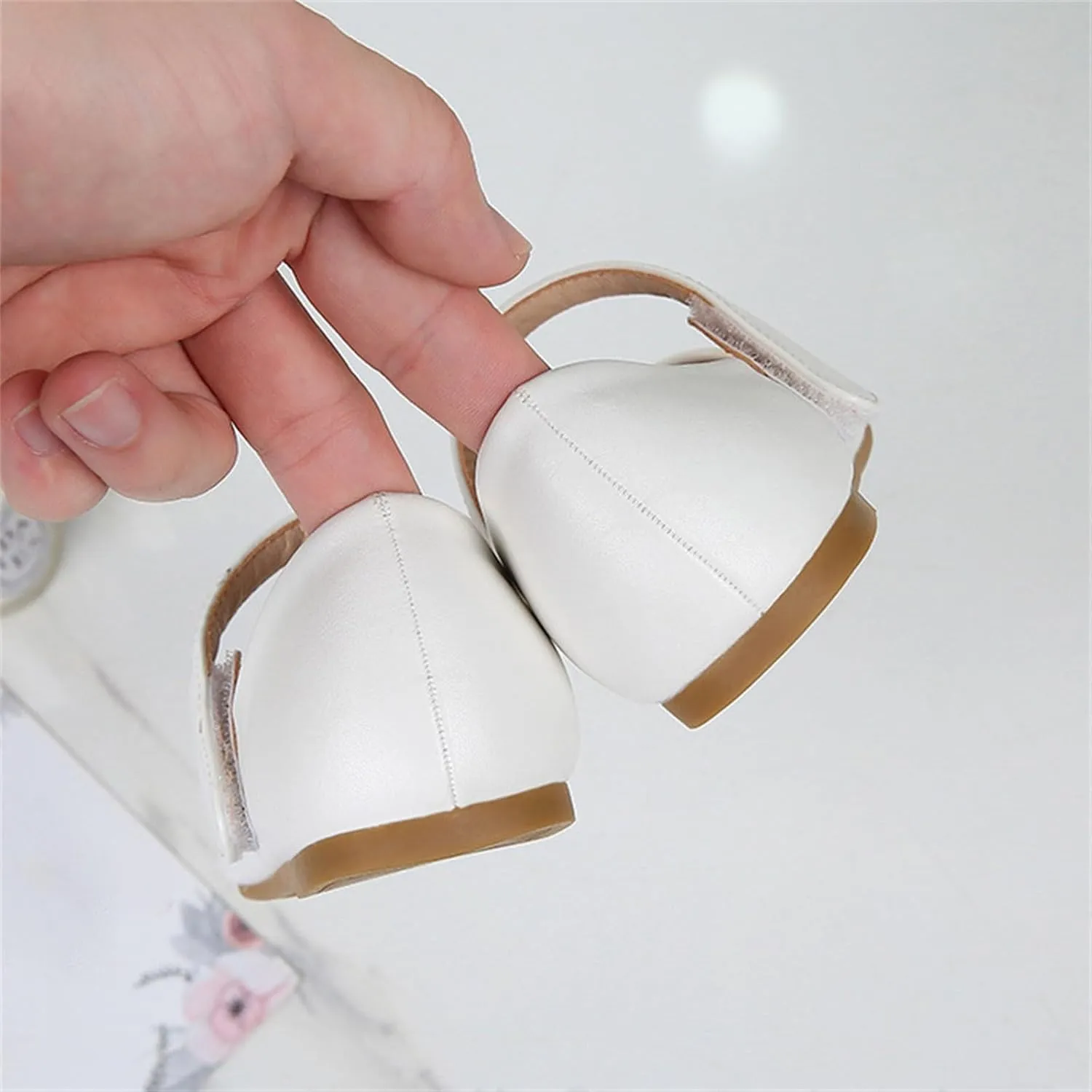 Girls Dress Shoes School Wedding Party Flower Mary Jane Shoes Leather Pu Ballet Flats For Toddler Baby Infant