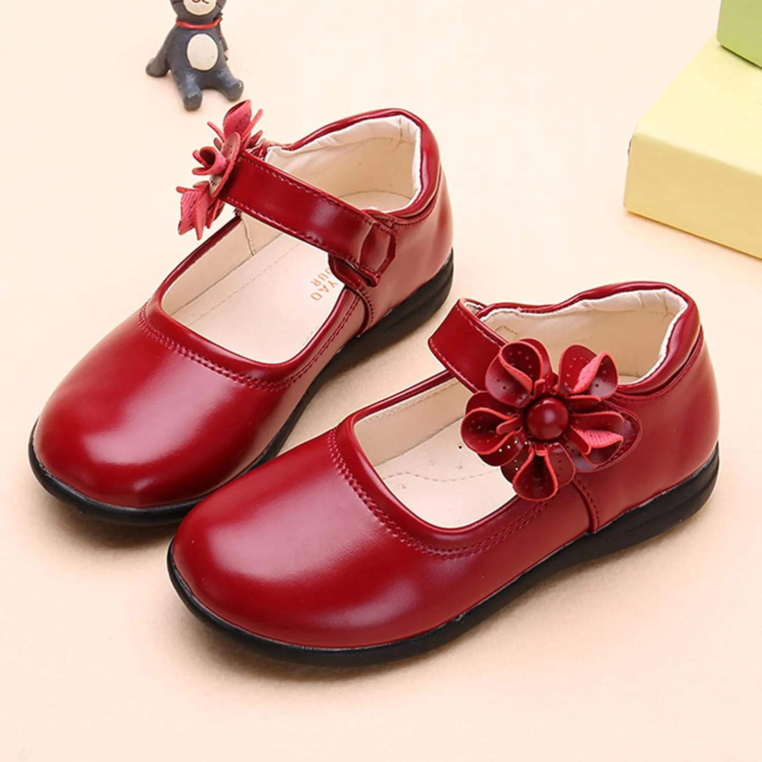 Girls Dress Shoes Toddler Girls Mary Jane School Uniform Shoes Flower Girl Ballet Flats for Wedding Party