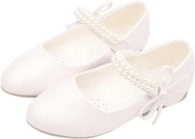 Girls Mary Jane Dress Shoes Ankle Strap Bowknot Shoes Wedding Par𝘁y Prom Dance Flat𝘀 Sandals for Toddler Girl