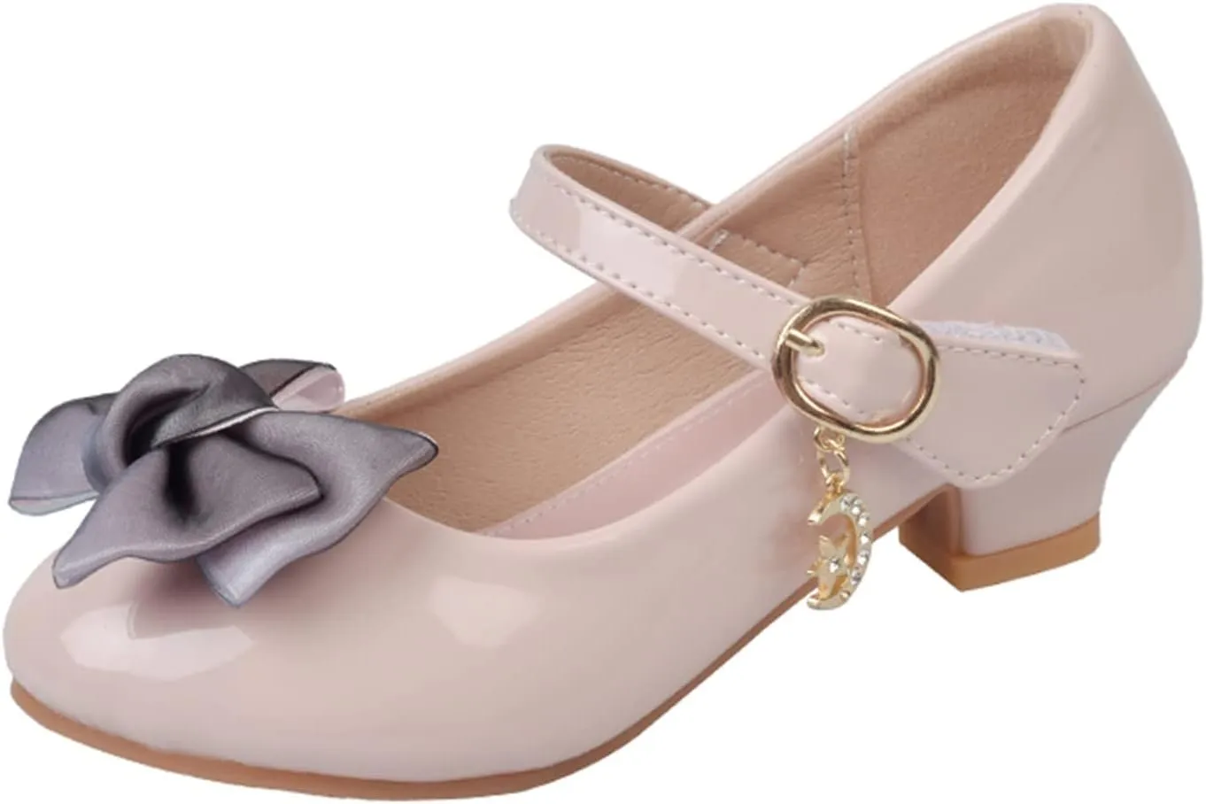 Girls Mary Jane Dress Shoes Bows Flower Girl Wedding School Low Heels Toddler Little Kids Pump Shoes