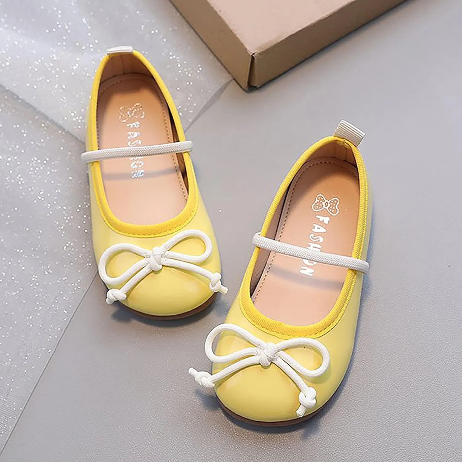 Girls Mary Jane Dress Shoes Wedding Party Flats Slip On Ankle Strap Ballet Dance Shoes For Toddler Baby
