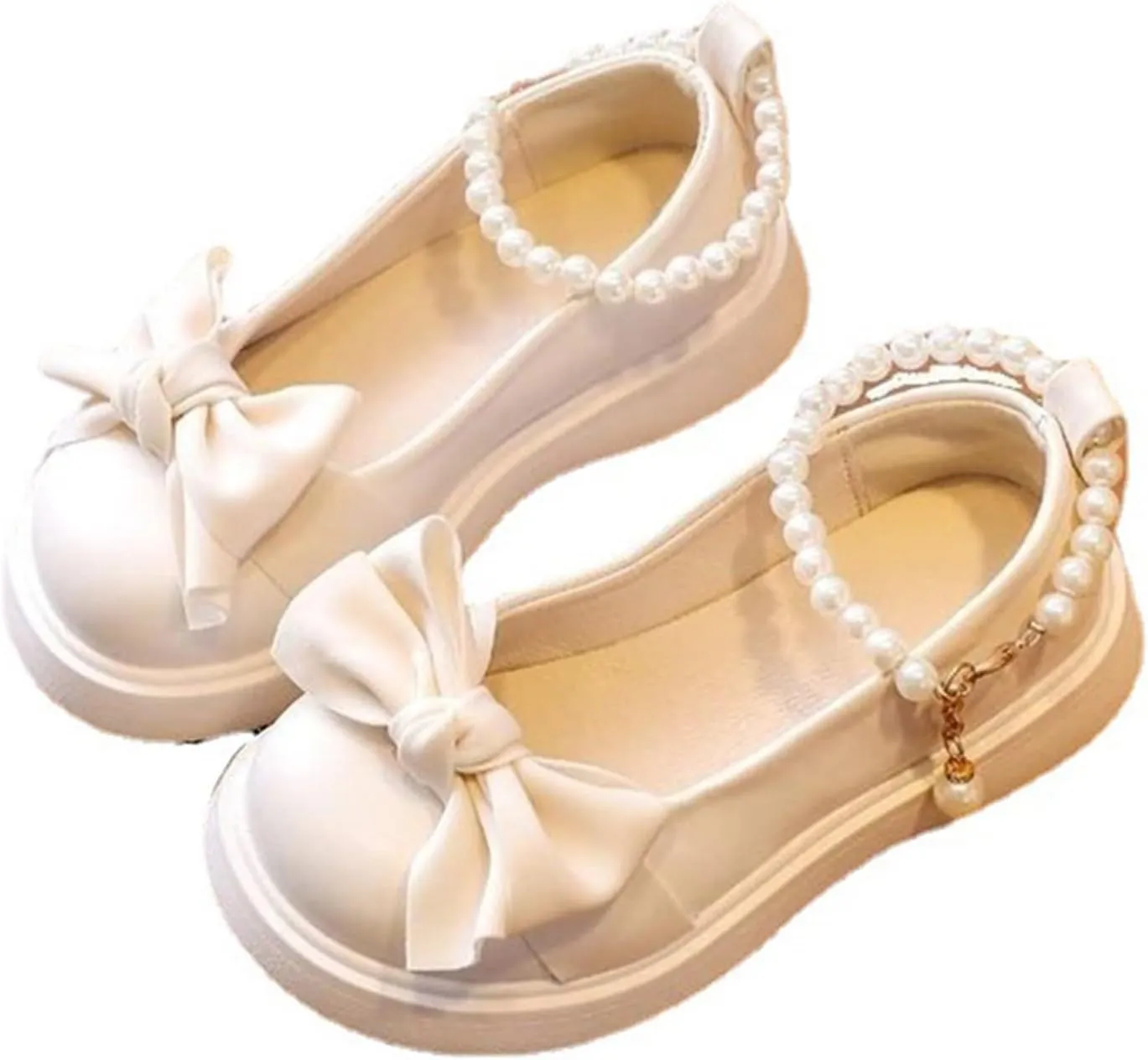 Girls Shoes Platform Toddler Girls Dress Shoes Cute Bowknot Pearls Mary Jane Flower Girls Mary Jane Shoes for Girls