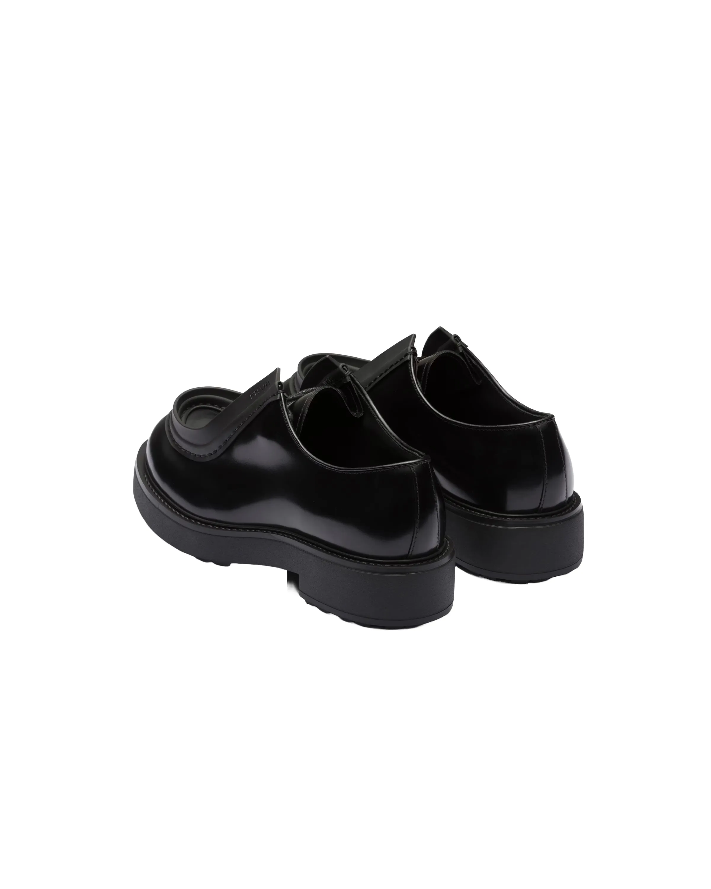 Gucci Diapason Opaque Brushed Leather Lace Up Loafers