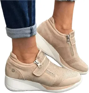 Ladmiple Shoes For Women Sneakers Slip Ons Fashion Comfortable Walking Shoes Dressy Casual Summer Non Slip Platform Shoe