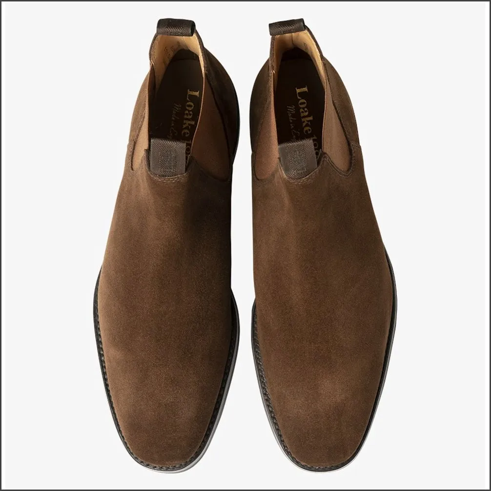 Loake Chatsworth Tobacco Suede Boot--