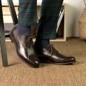 Men's Derby Leather Shoes Goodyear Welt Wide Plus Size 5689