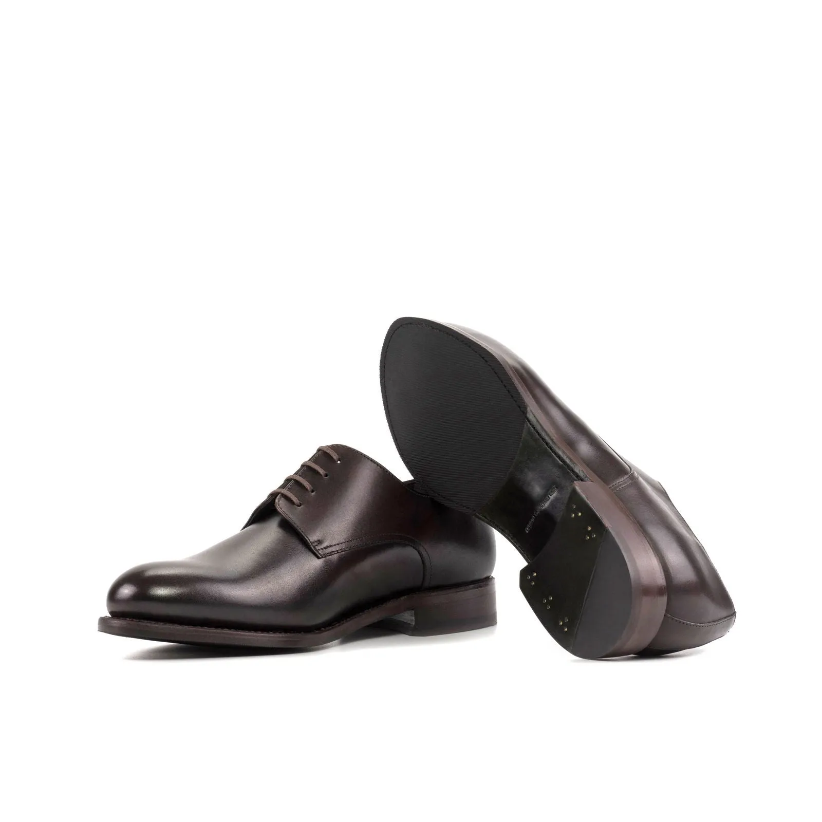 Men's Derby Leather Shoes Goodyear Welt Wide Plus Size 5689