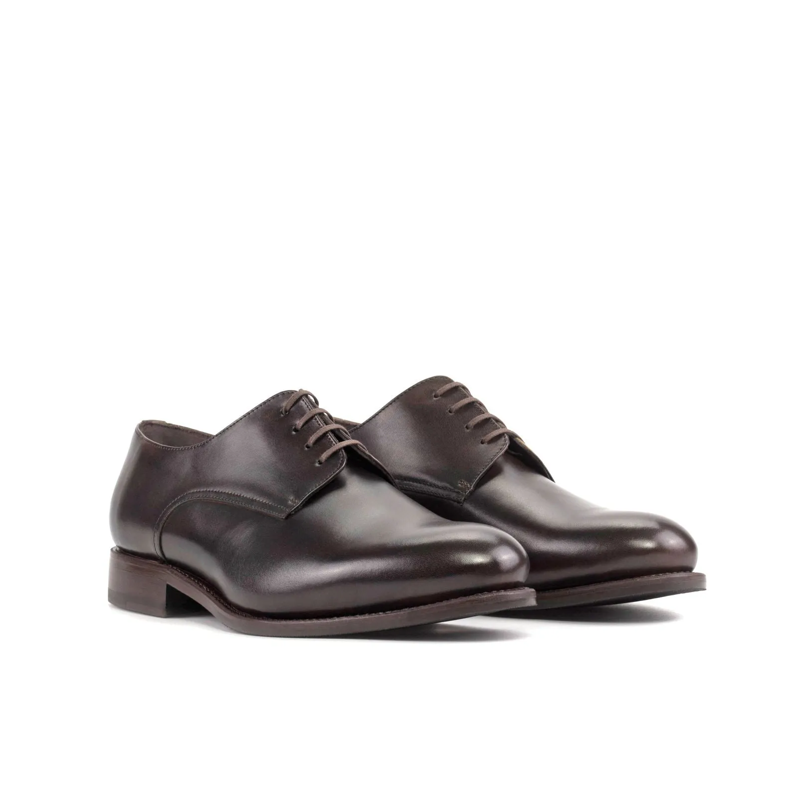 Men's Derby Leather Shoes Goodyear Welt Wide Plus Size 5689