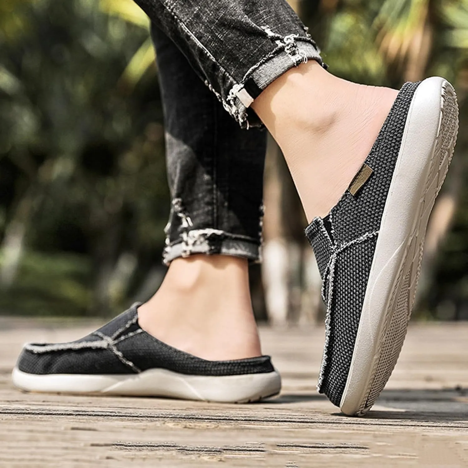 Men's Loafers & Slip-ons,Classic Look Lightweight Boat Shoes Men,Comfy Breathable Mesh Deck Shoes Mens,All Weather Rubber Soles