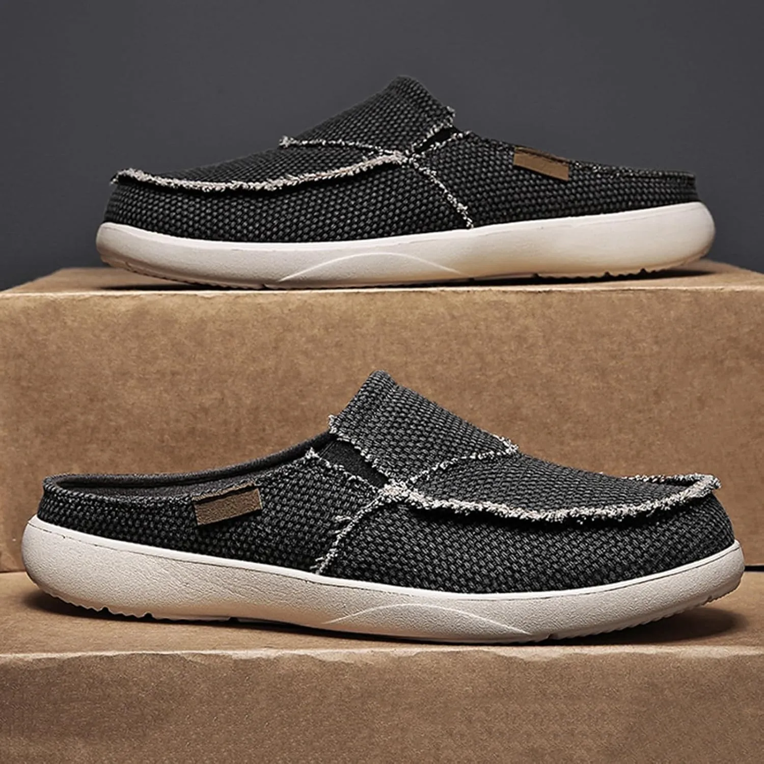Men's Loafers & Slip-ons,Classic Look Lightweight Boat Shoes Men,Comfy Breathable Mesh Deck Shoes Mens,All Weather Rubber Soles