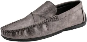Men's Loafers ?C Genuine Leather Slip-On Shoes with Round Toe, Lightweight, Comfortable, Anti-Slip, and Stylish Stitching Details for Walking and Casual Wear