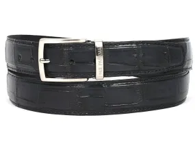 Paul Parkman Men's Genuine Crocodile Belt, Black