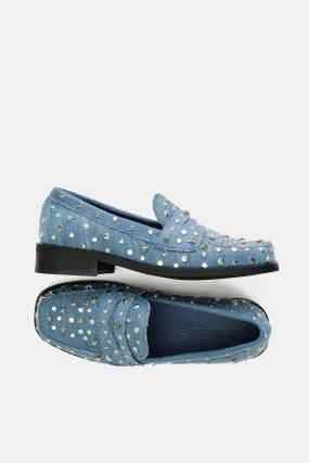 Pim studs loafers - denim
