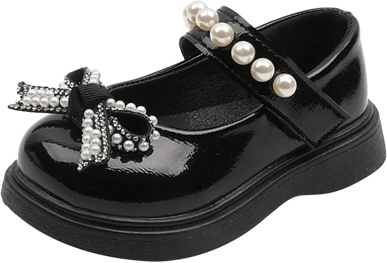 Sandals for Big Girls Size 5 Girls Sandals Children Shoes Pearl Bow Tie Hook Puppy Slippers for Toddler Girls