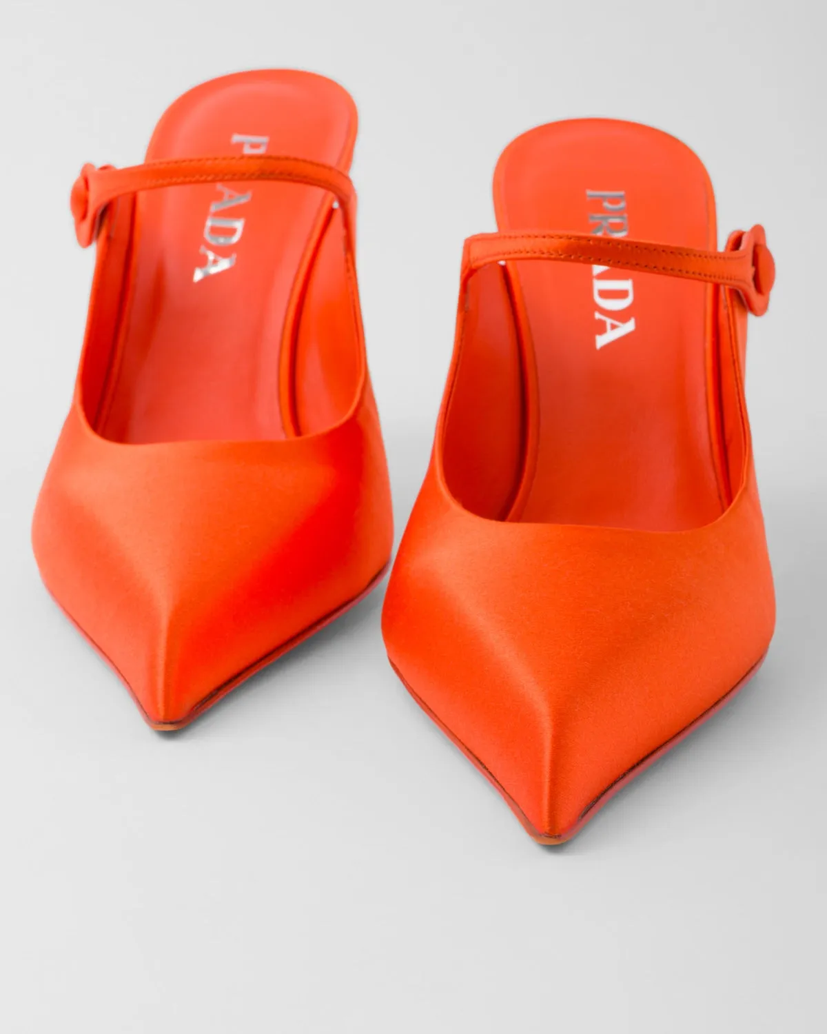 Satin High-Heeled Mules