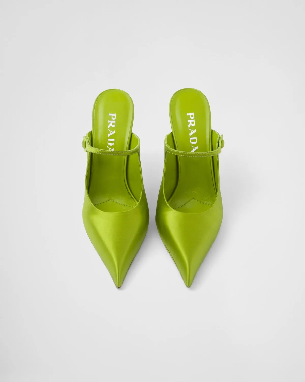 Satin High-Heeled Mules