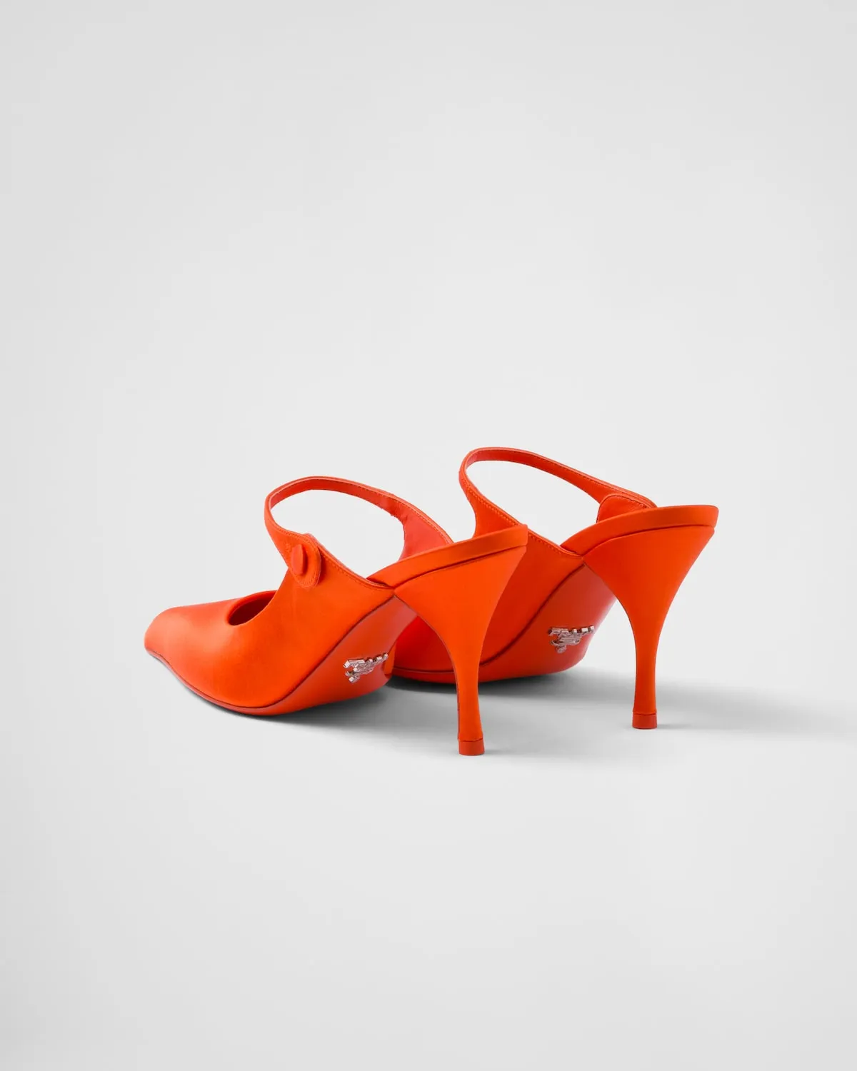 Satin High-Heeled Mules