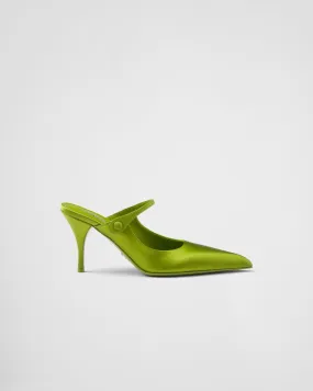 Satin High-Heeled Mules