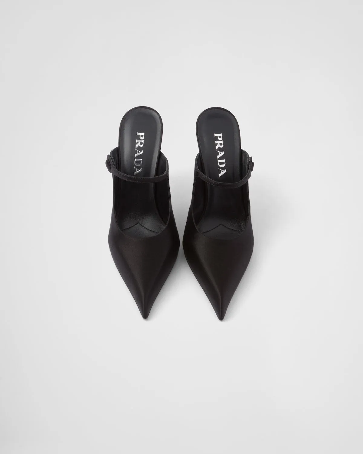 Satin High-Heeled Mules