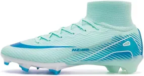 Soccer Cleats Mens Football Cleats Professional Soccer Shoes High-Tops Non-Slip Spikes for Big Boys Wide Training Sneaker Outdoor Indoor for AG/FG/TF Football Boots
