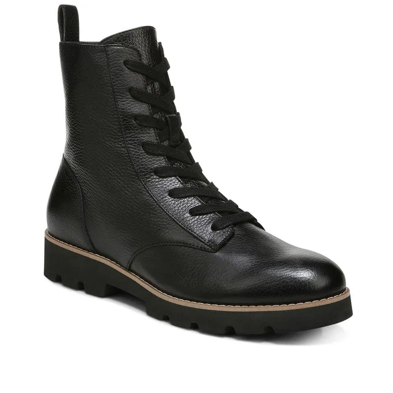Vionic Women's Lani Combat Boots- Black