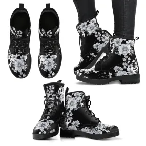 White Flowers Handcrafted Boots